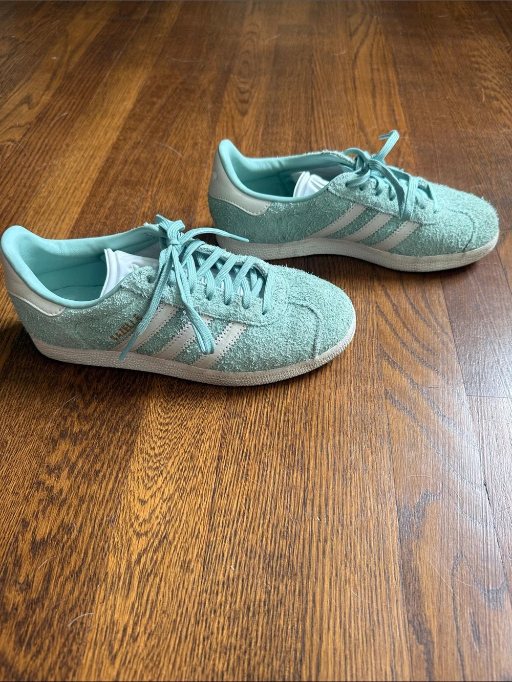Adidas Women’s Hazy Green Gazelle Shoes